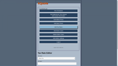 Tax Rate Editor